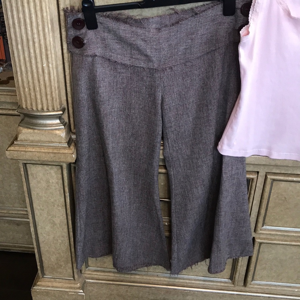 HEART 💜 MOON 🌙 STAR ⭐️ WIDE LEGGED CROPPED PANT - Picture 1 of 7